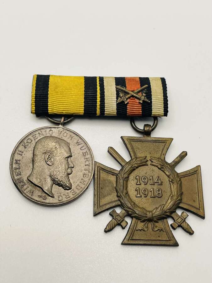 WW1 German Imperial Order Of Military Merit Pair